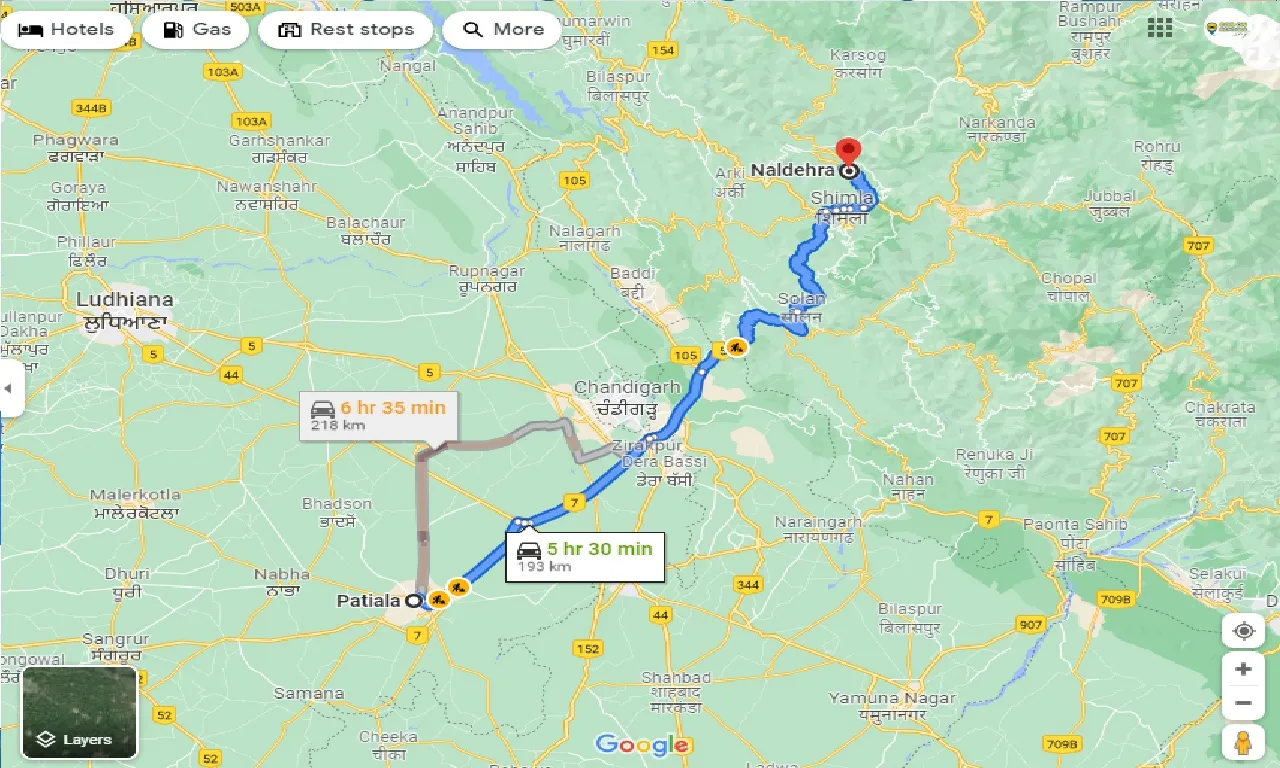 patiala-to-naldehra-one-way