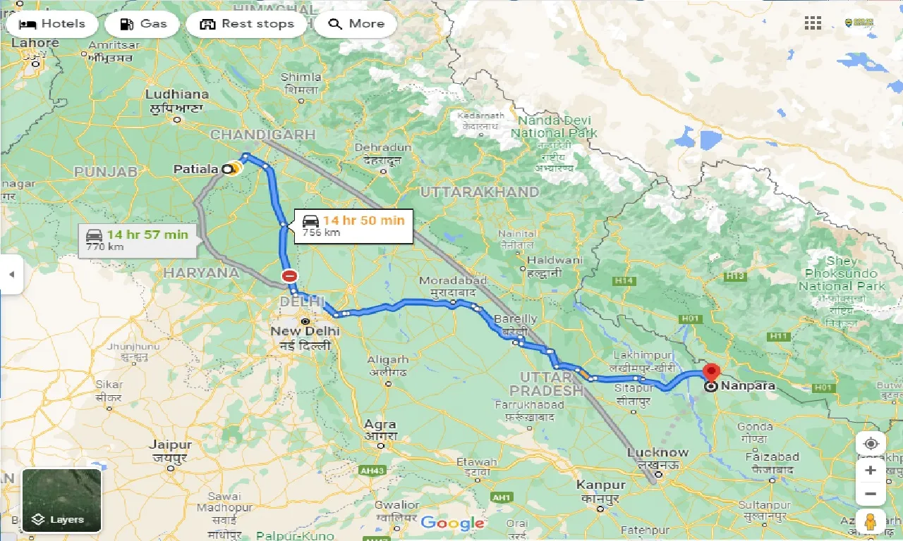 patiala-to-nanpara-taxi