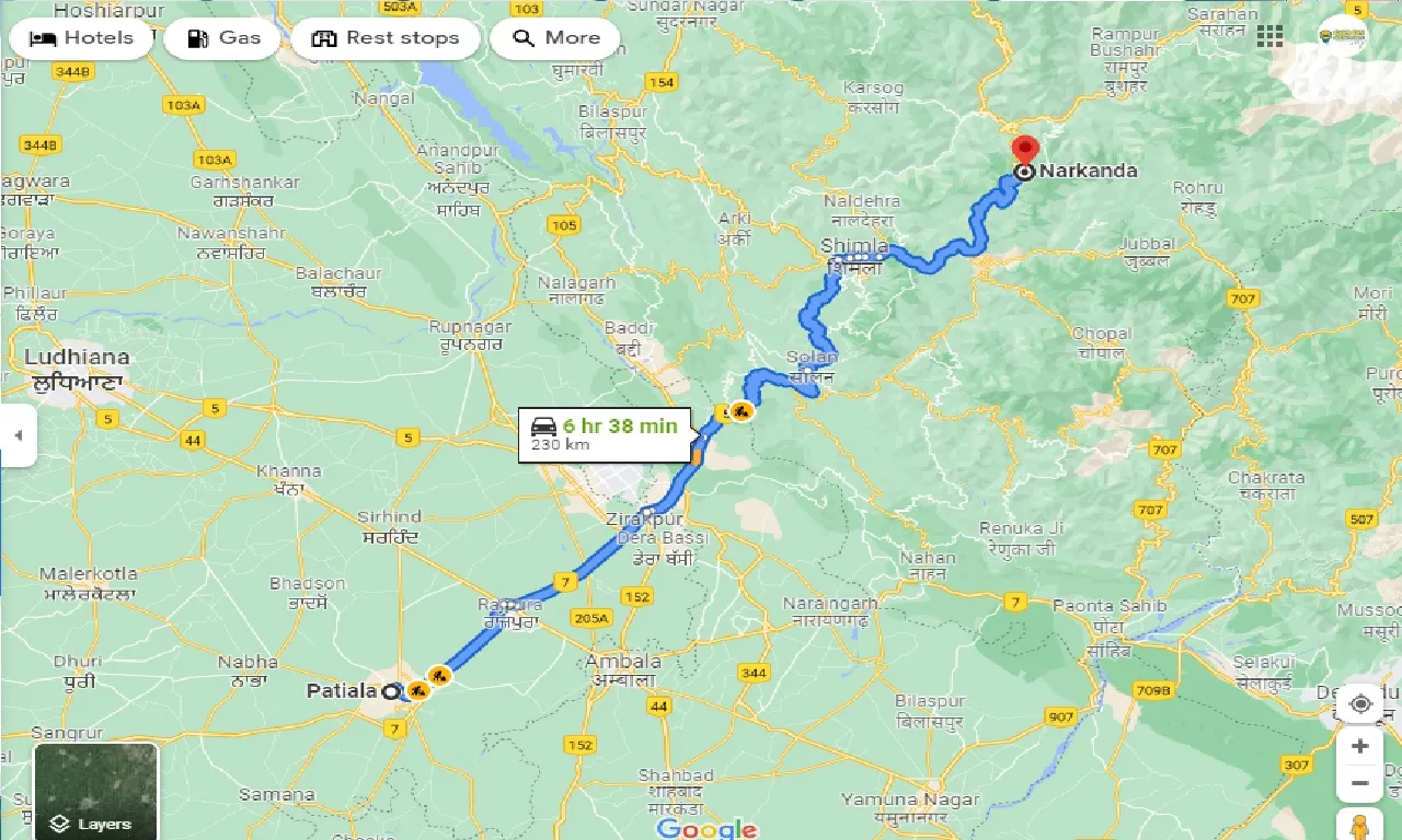 patiala-to-narkanda-taxi