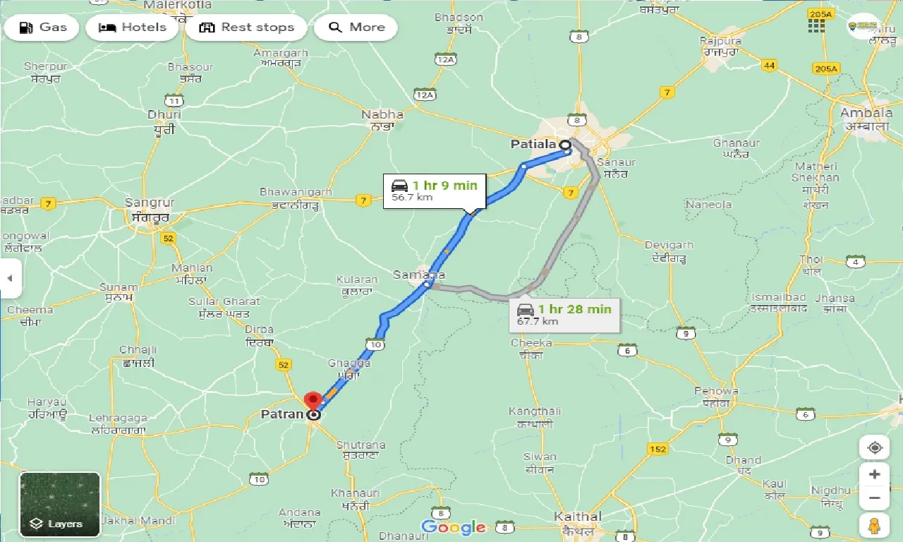 patiala-to-patran-one-way