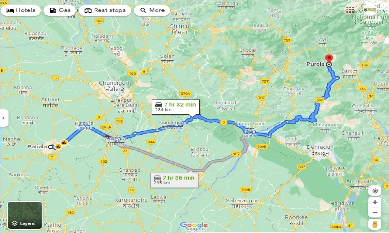 patiala-to-purola-taxi