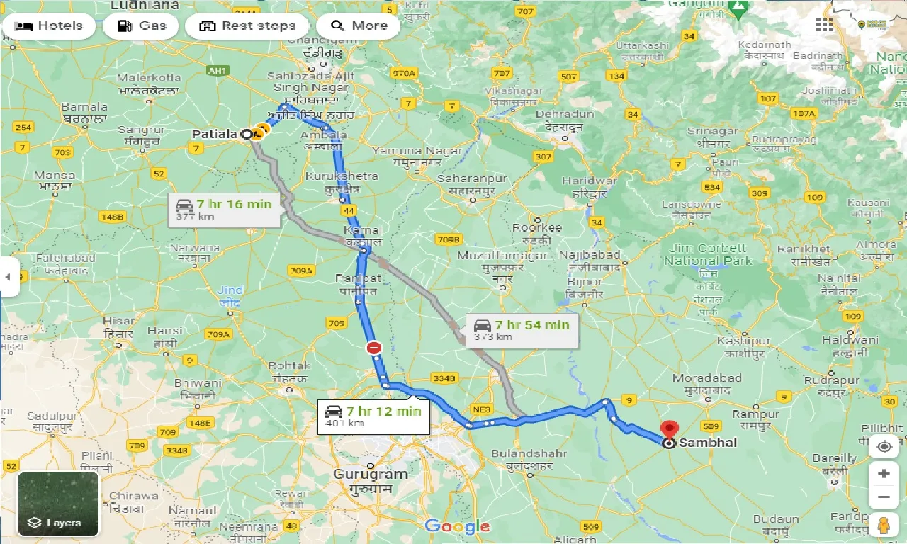 patiala-to-sambhal-one-way