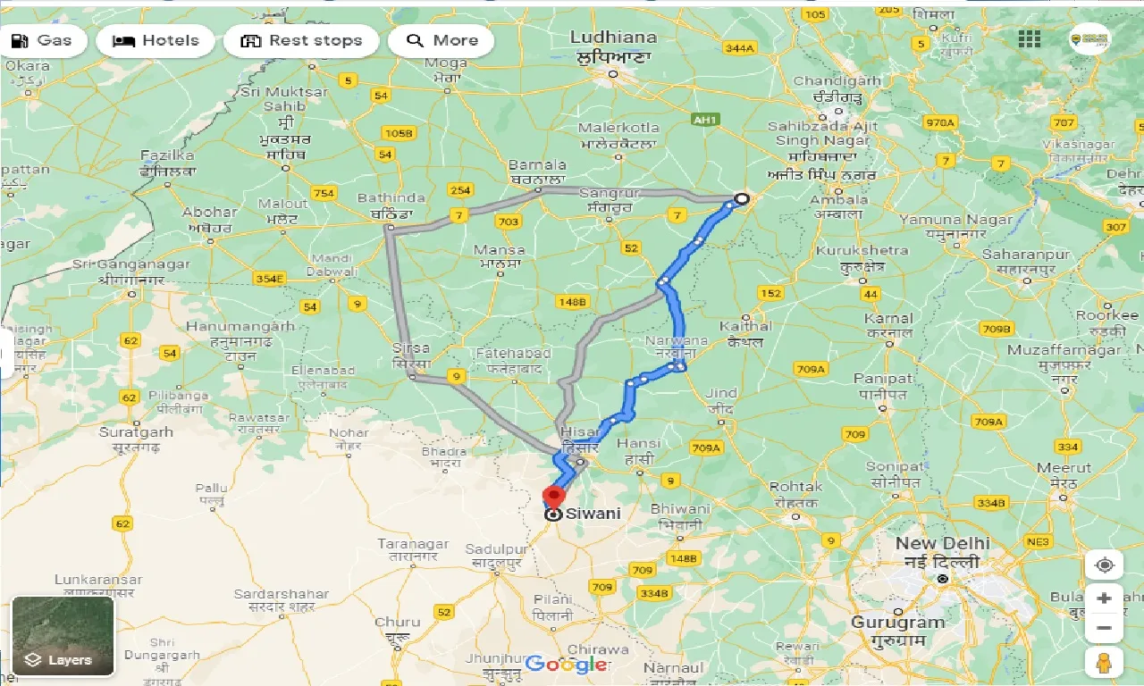 patiala-to-siwani-one-way