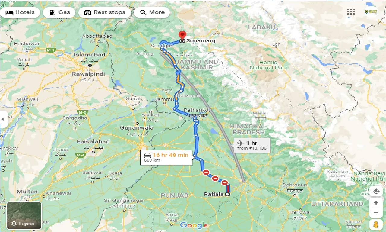 patiala-to-sonamarg-taxi