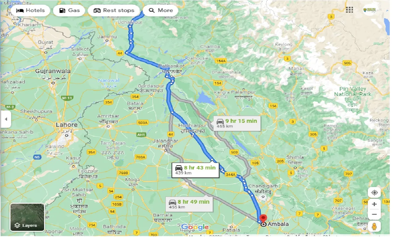 patnitop-to-ambala-round-trip