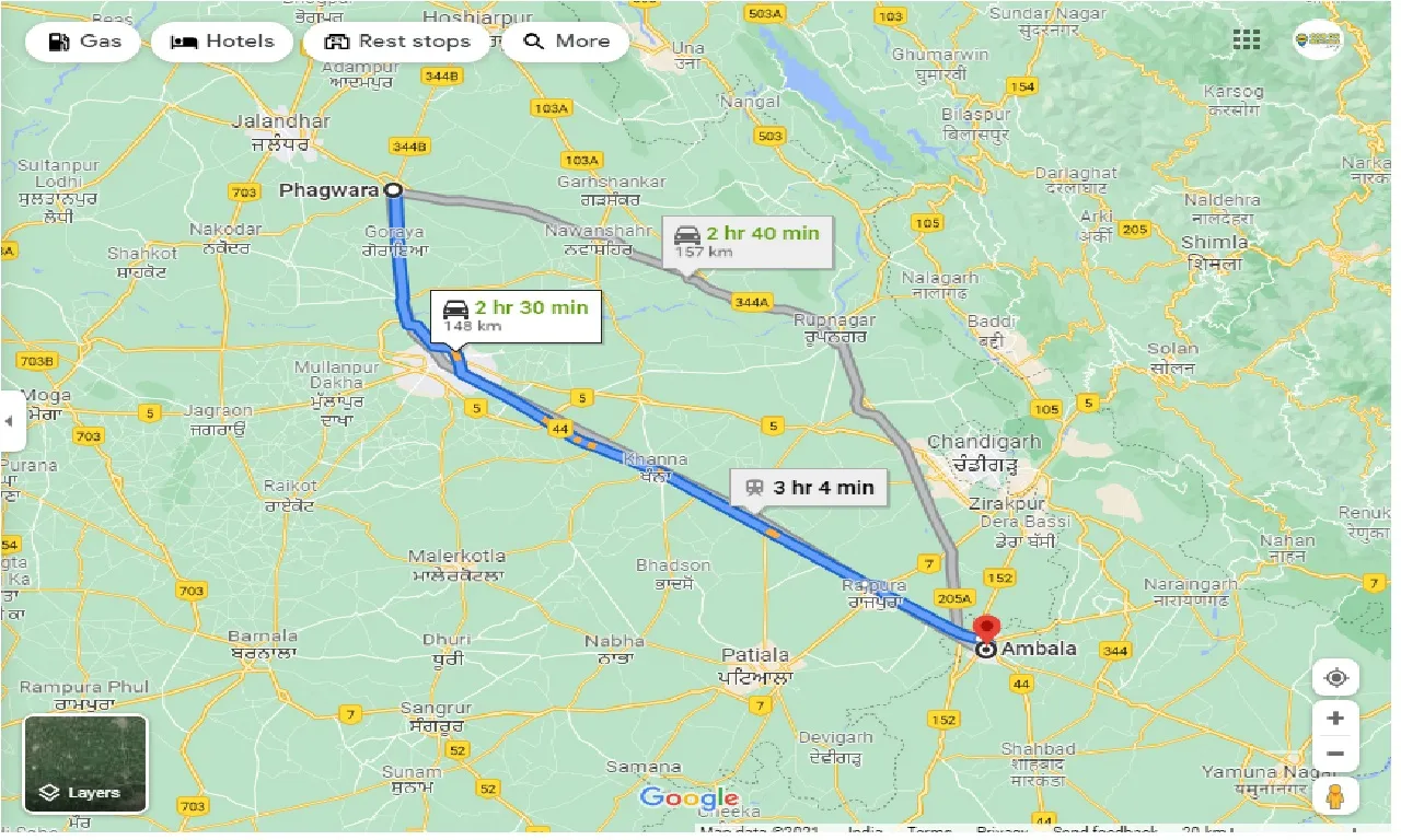 phagwara-to-ambala-one-way
