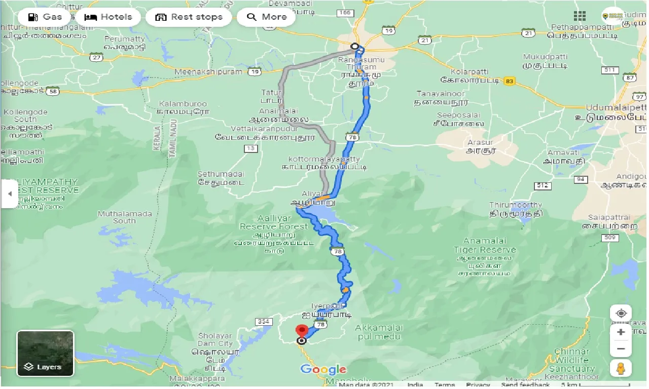 pollachi-to-valparai-one-way