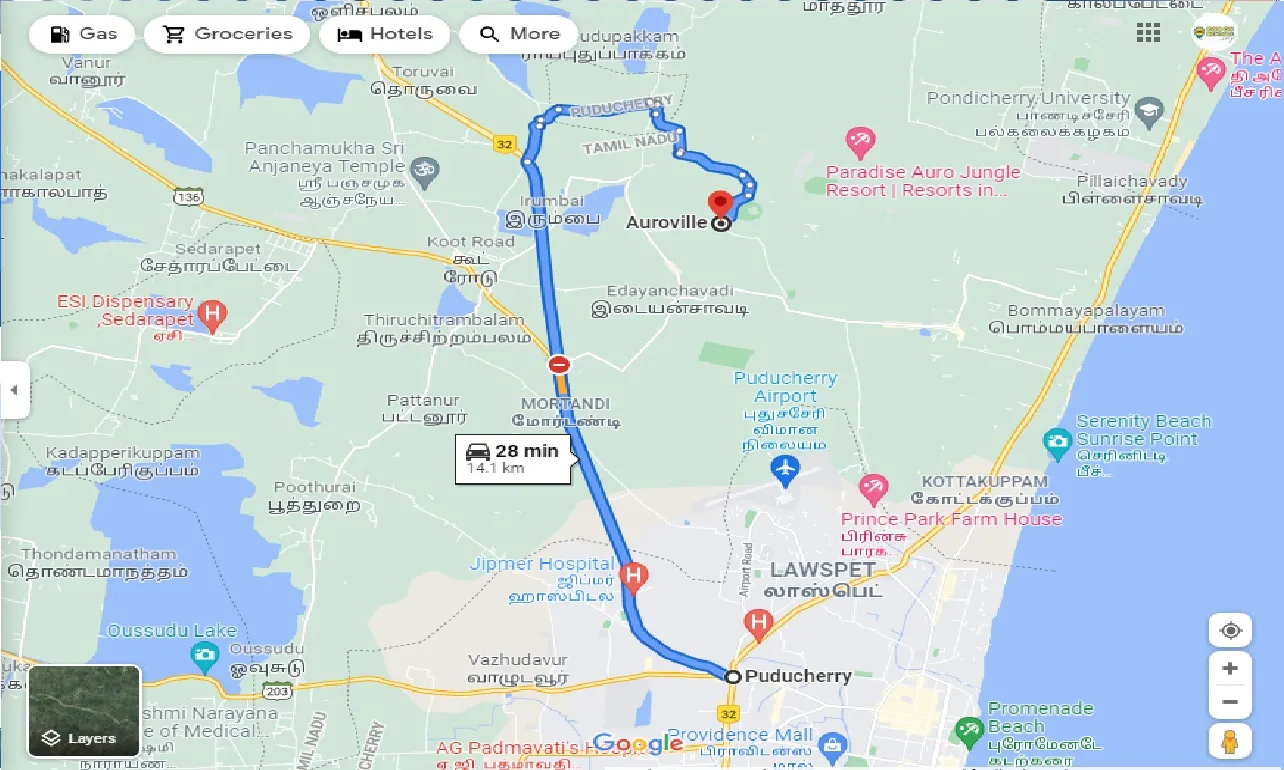 pondicherry-to-auroville-one-way