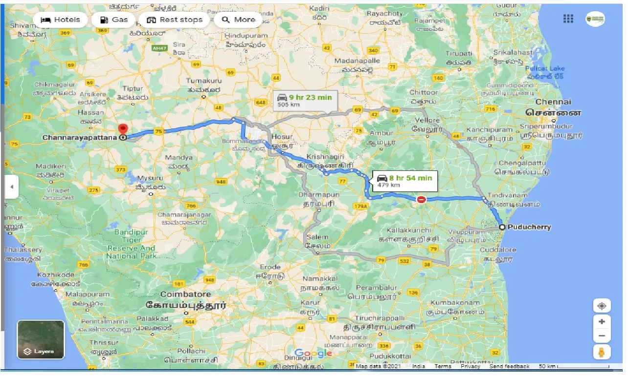pondicherry-to-channarayapatna-one-way