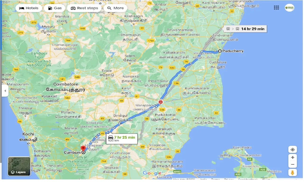 pondicherry-to-kambam-round-trip