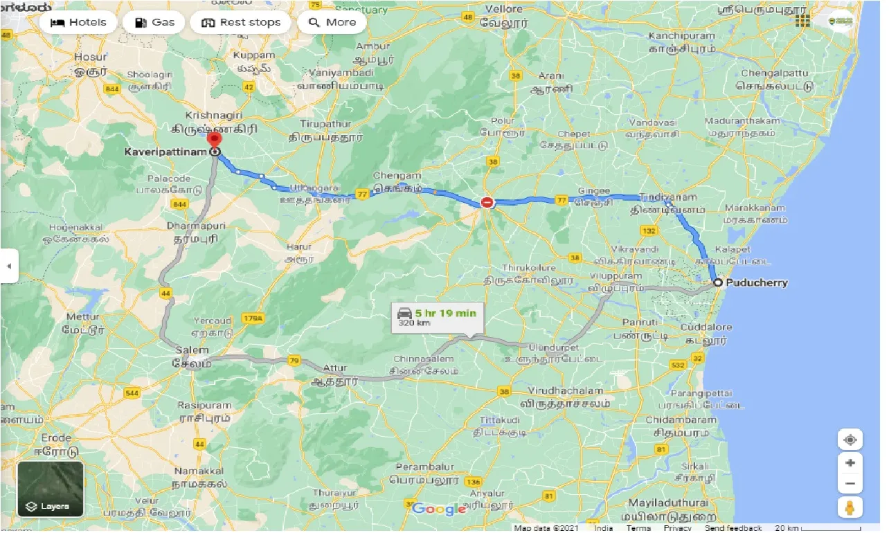 pondicherry-to-kaveripattinam-one-way
