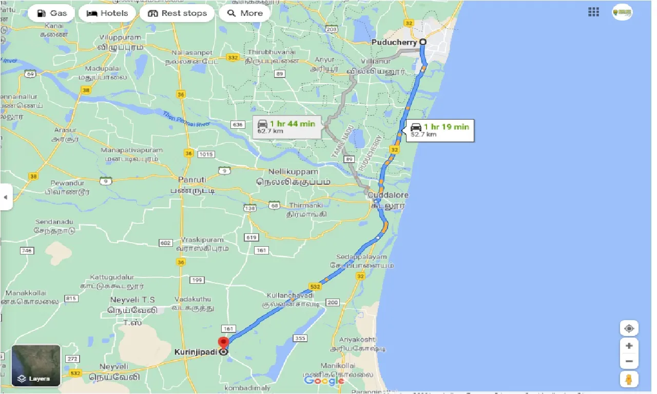 pondicherry-to-kurinjipadi-round-trip