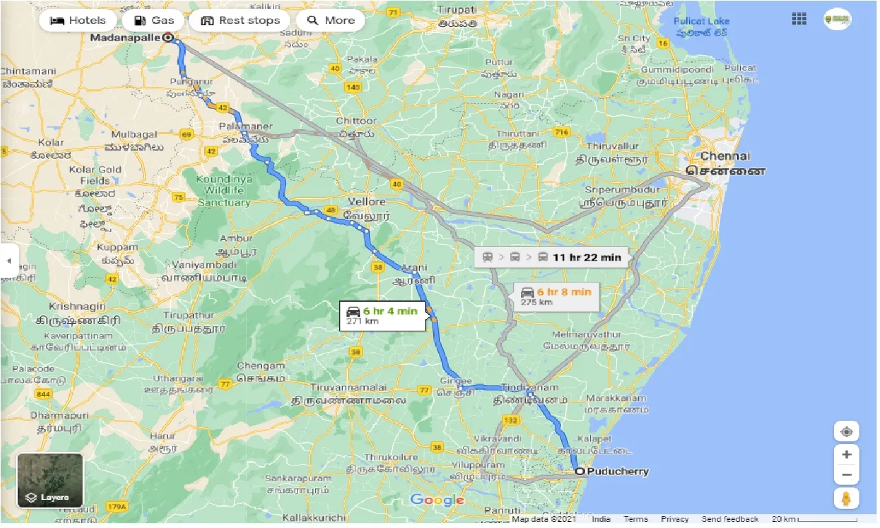 pondicherry-to-madanapalle-round-trip