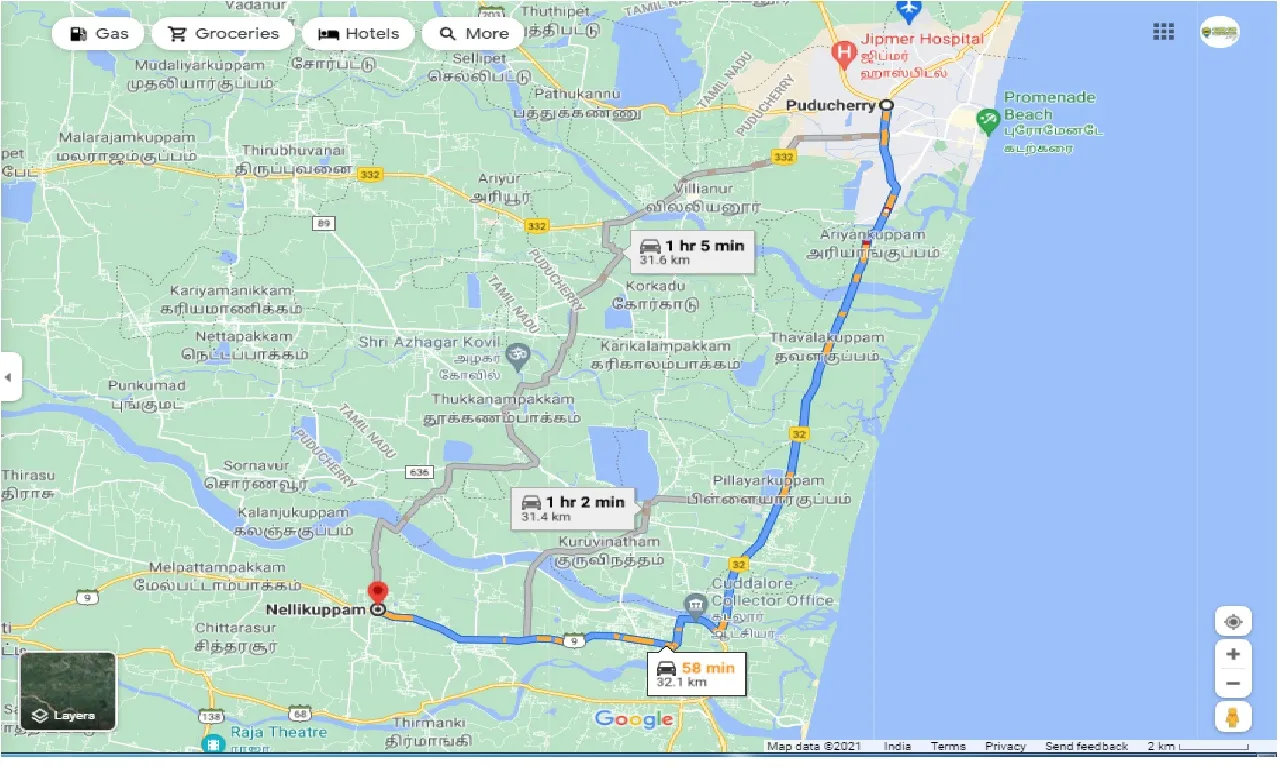 pondicherry-to-nellikuppam-round-trip
