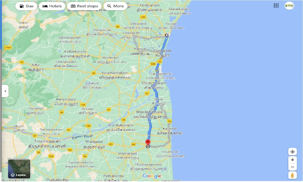 pondicherry-to-thiruvarur-one-way