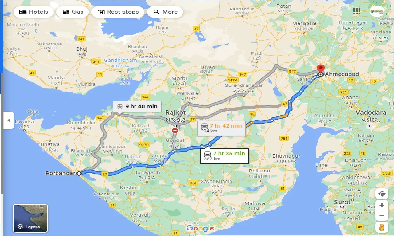 porbandar-to-ahmedabad-one-way