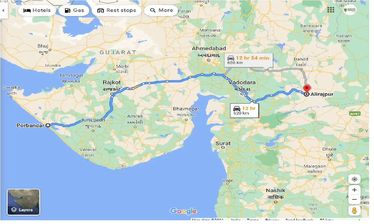 porbandar-to-alirajpur-taxi