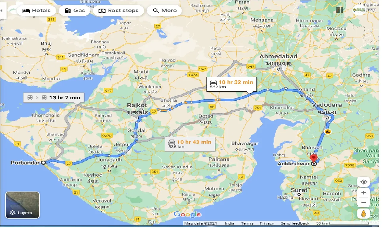 porbandar-to-ankleshwar-taxi