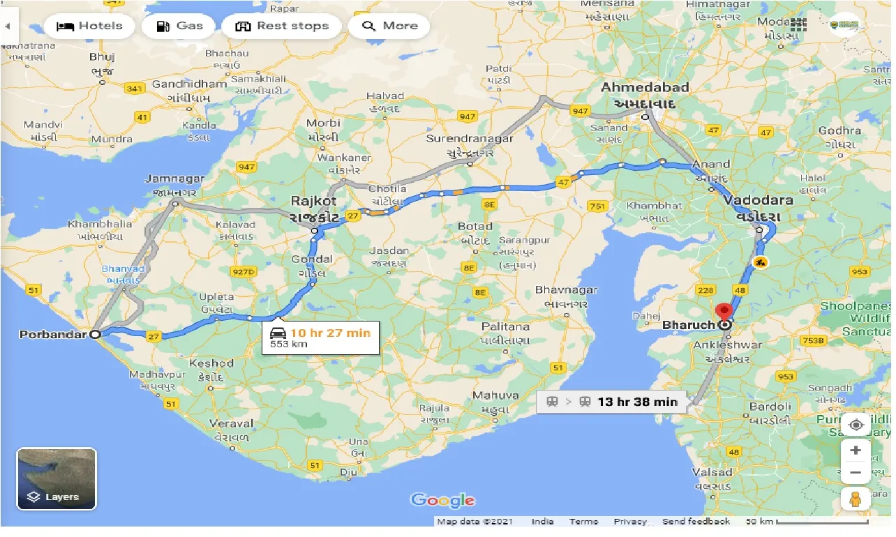 porbandar-to-bharuch-one-way