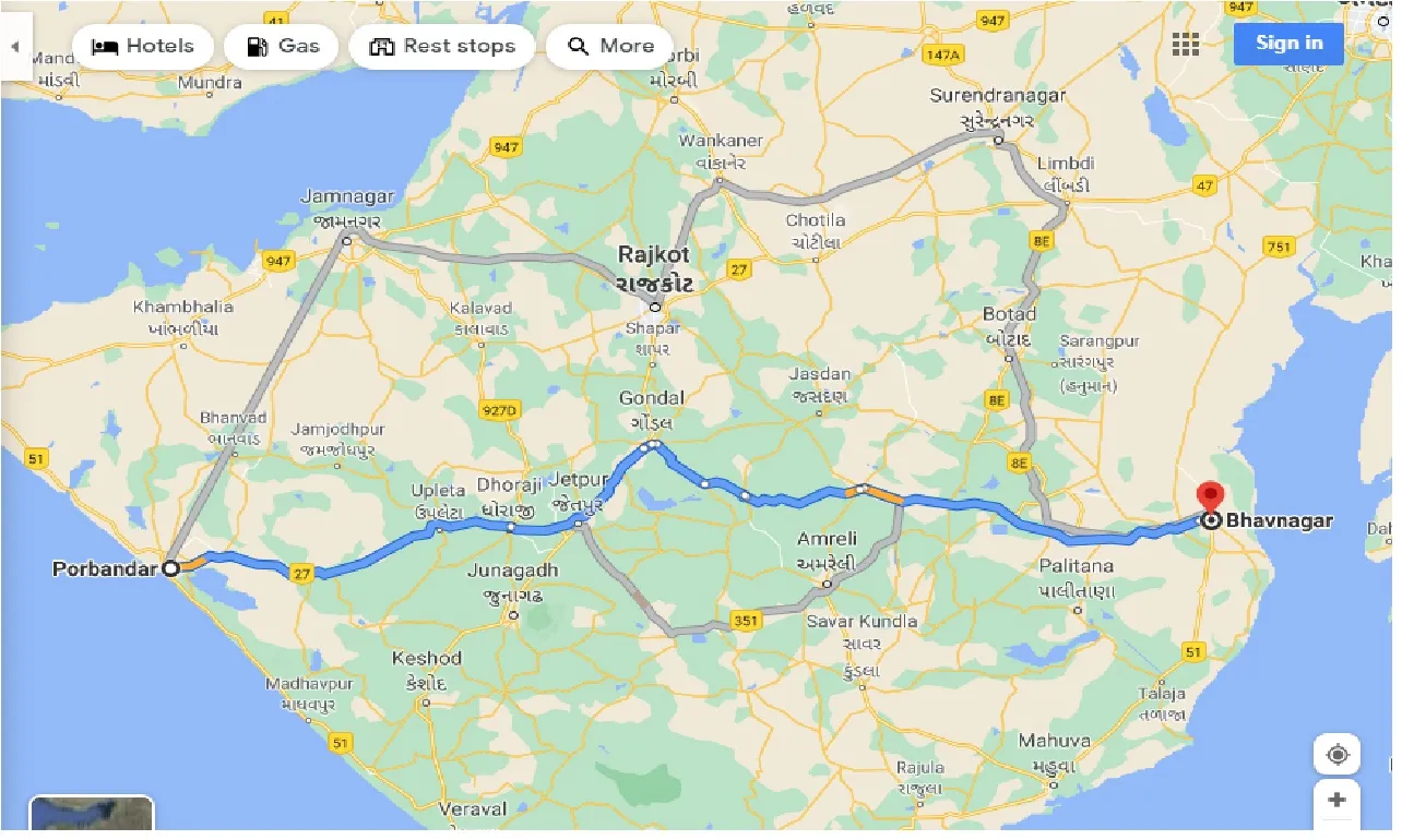 porbandar-to-bhavnagar-taxi