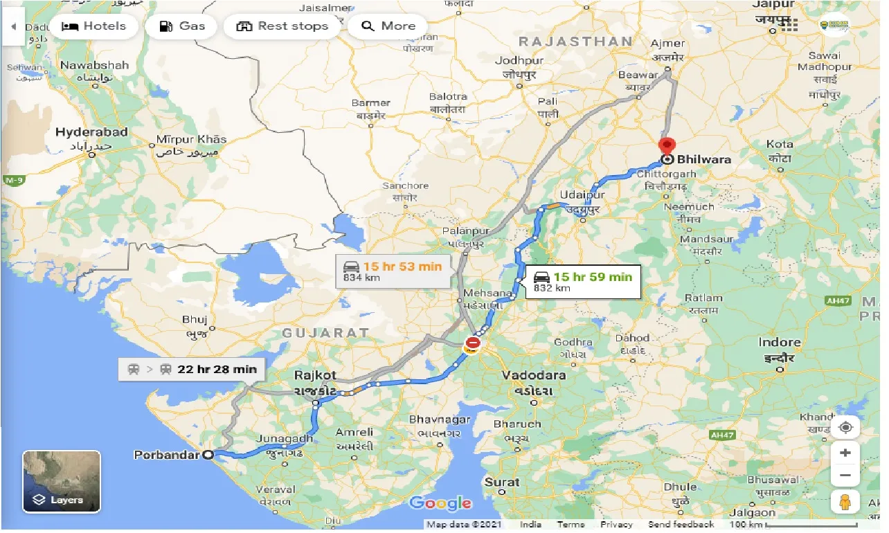 porbandar-to-bhilwara-one-way