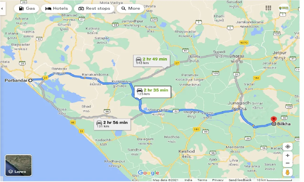 porbandar-to-bikha-taxi