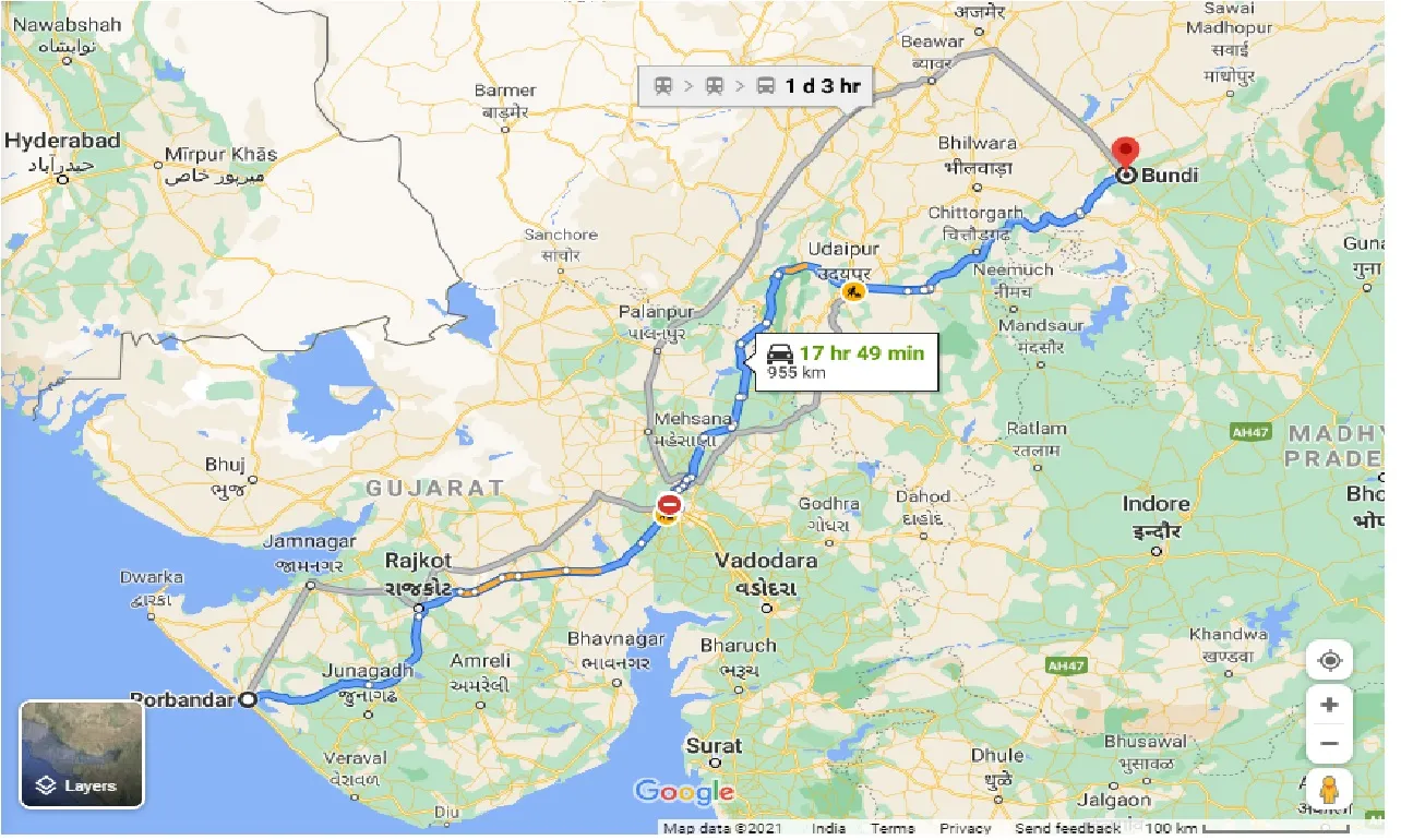 porbandar-to-bundi-one-way