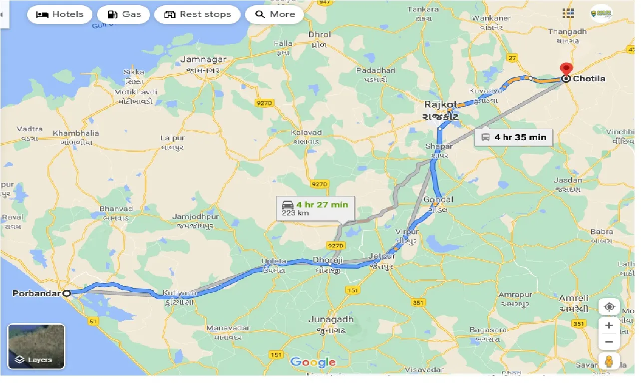 porbandar-to-chotila-one-way