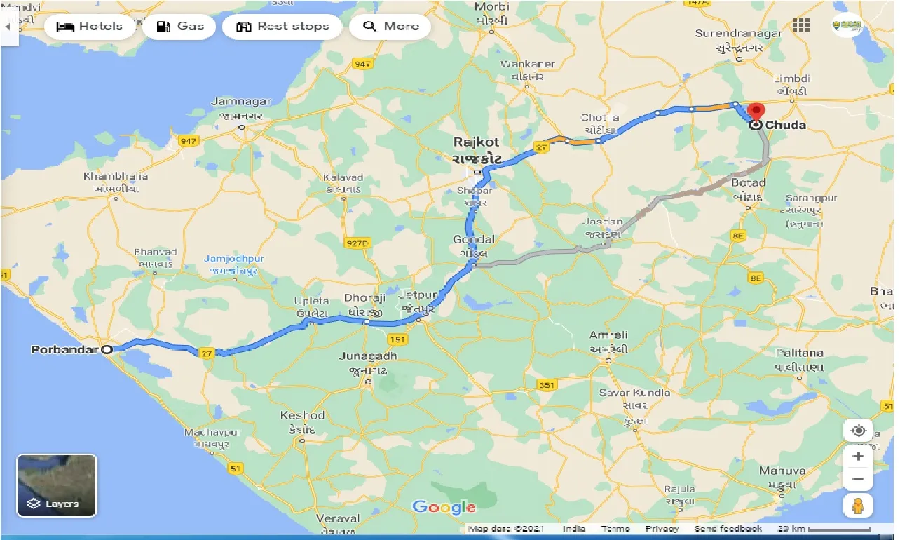 porbandar-to-chuda-taxi