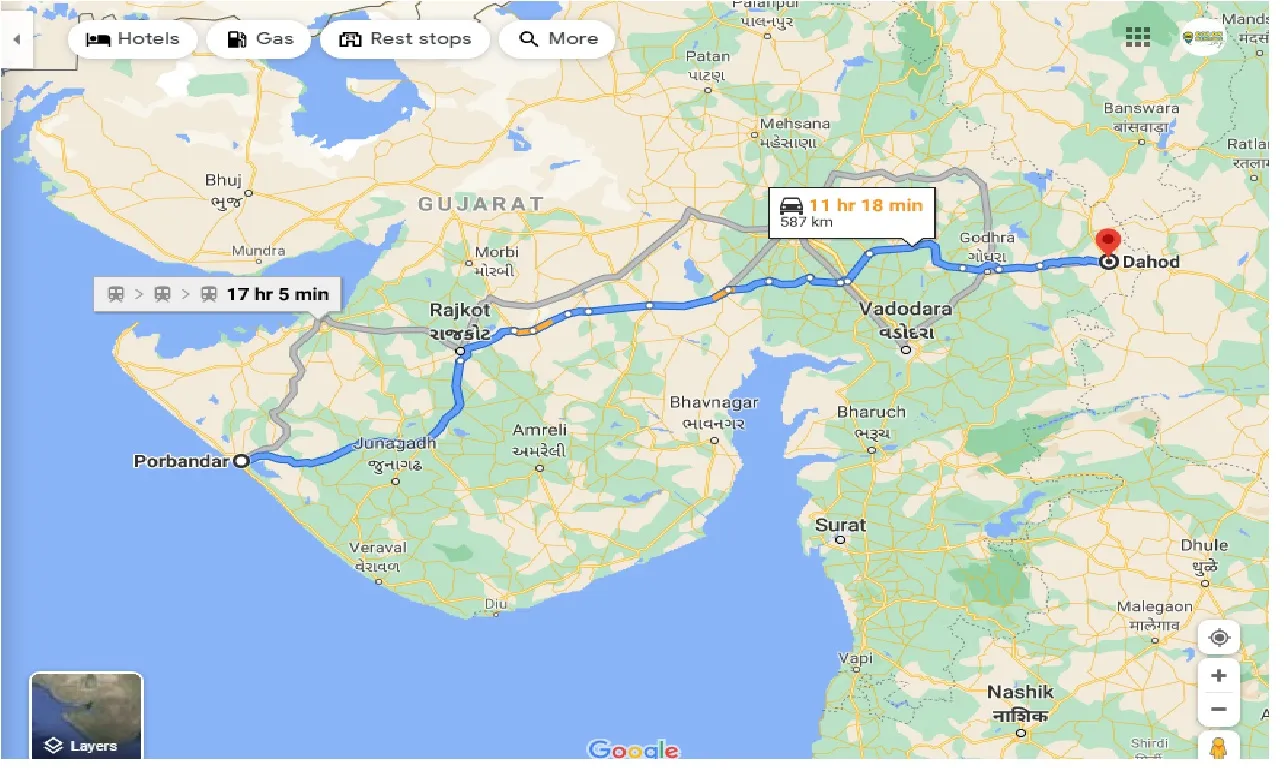 porbandar-to-dahod-taxi