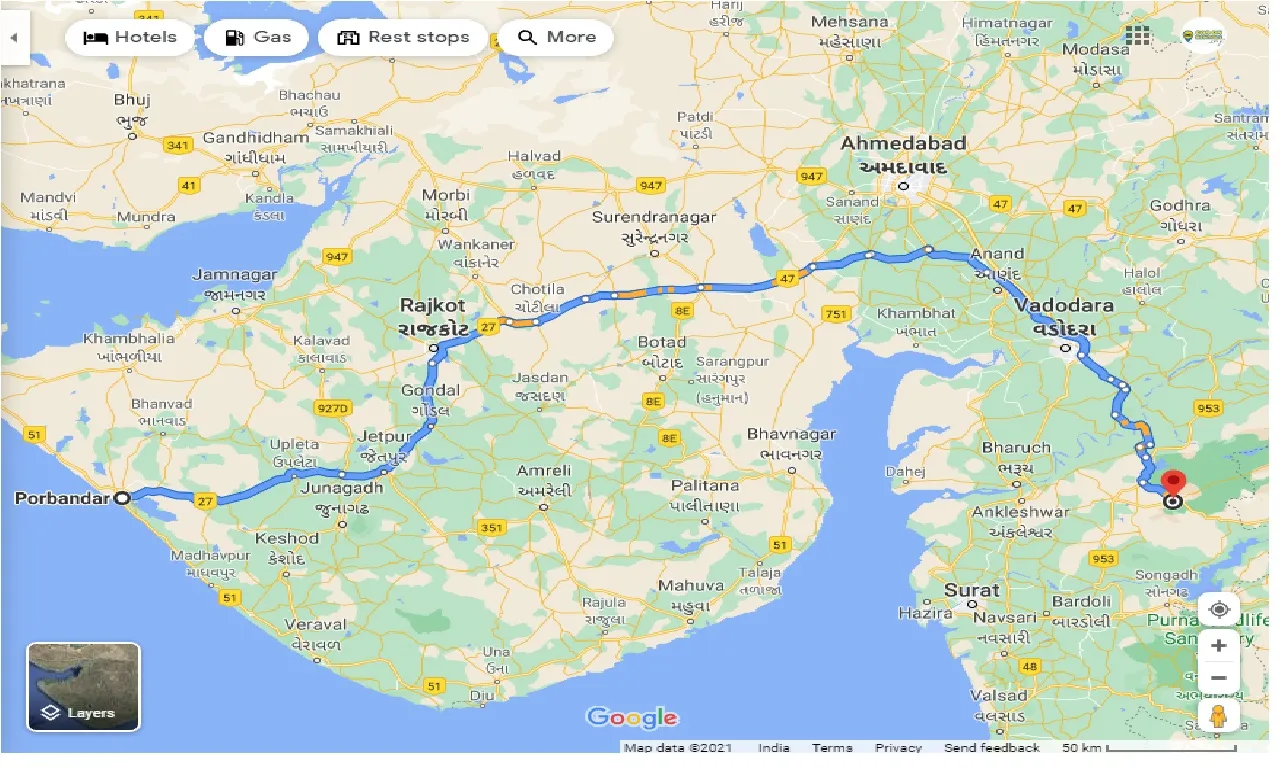porbandar-to-dediapada-taxi