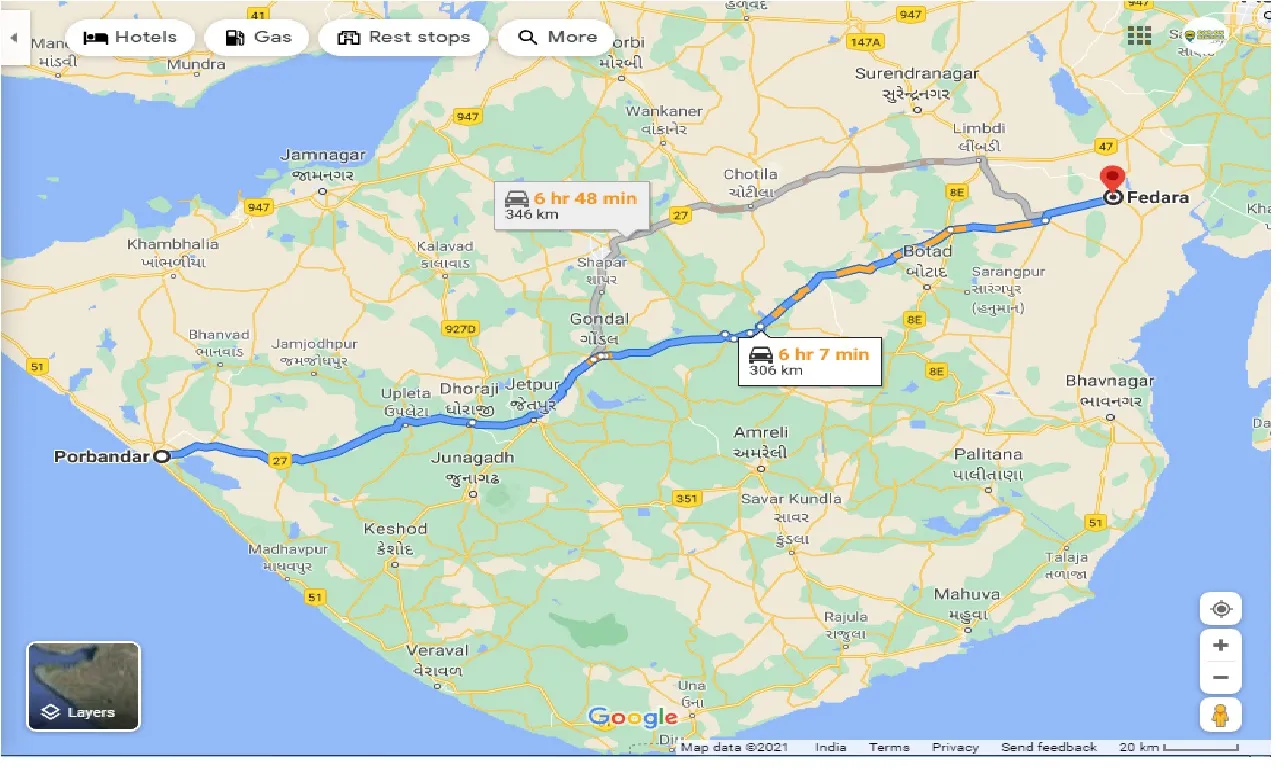 porbandar-to-fedara-taxi