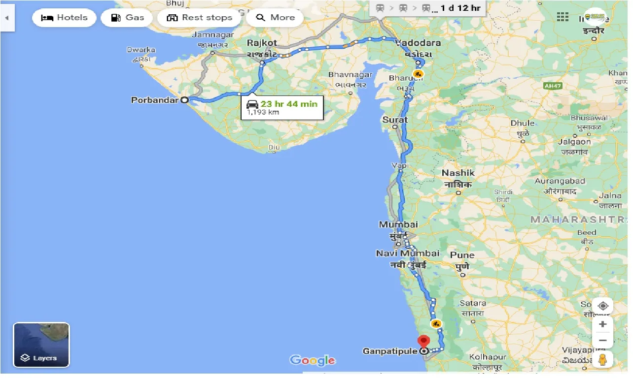porbandar-to-ganpatipule-one-way
