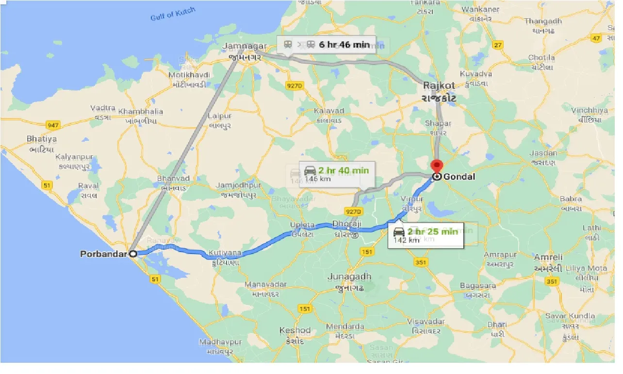 porbandar-to-gondal-taxi