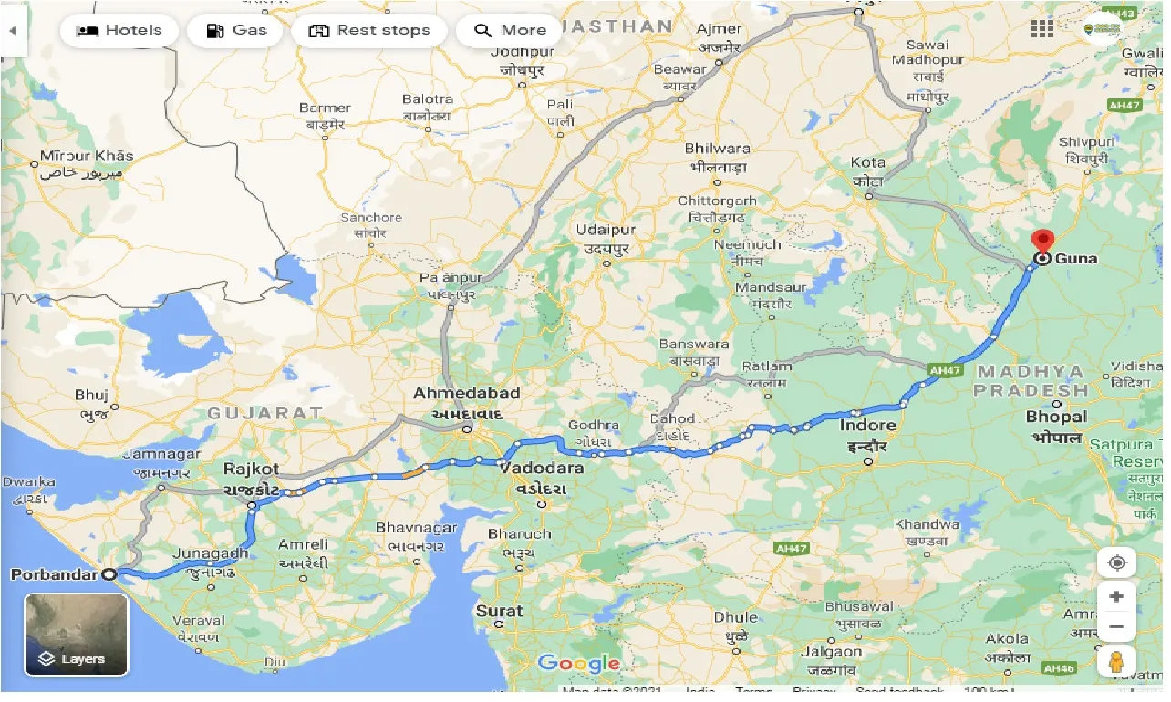 porbandar-to-guna-taxi