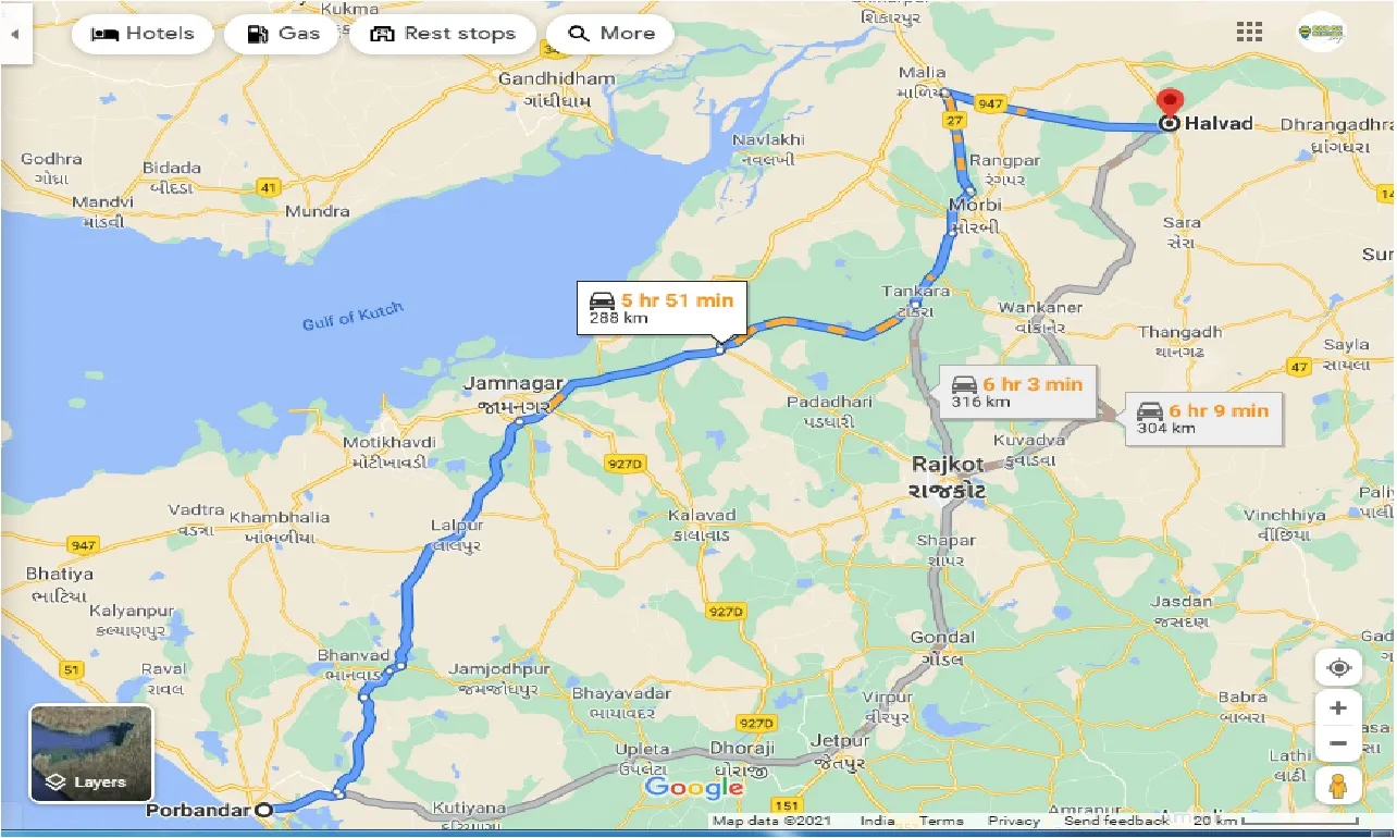 porbandar-to-halvad-one-way