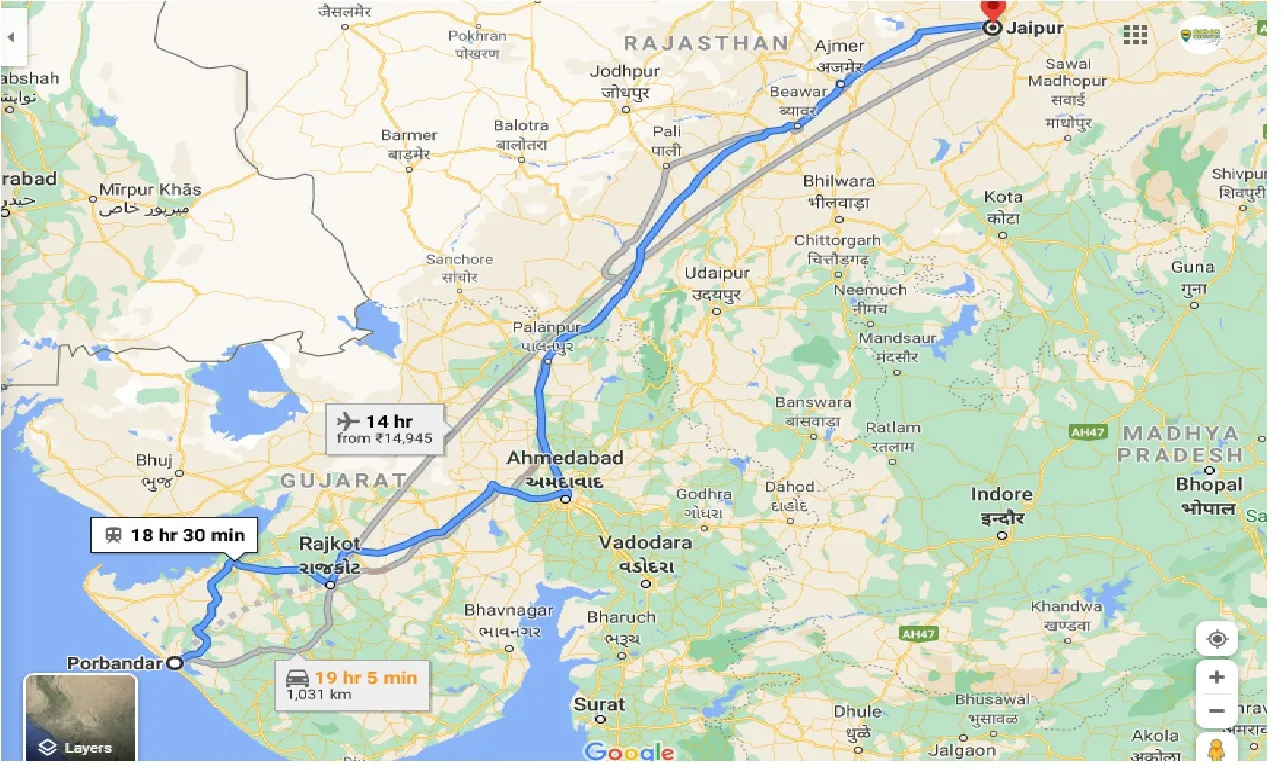 porbandar-to-jaipur-taxi
