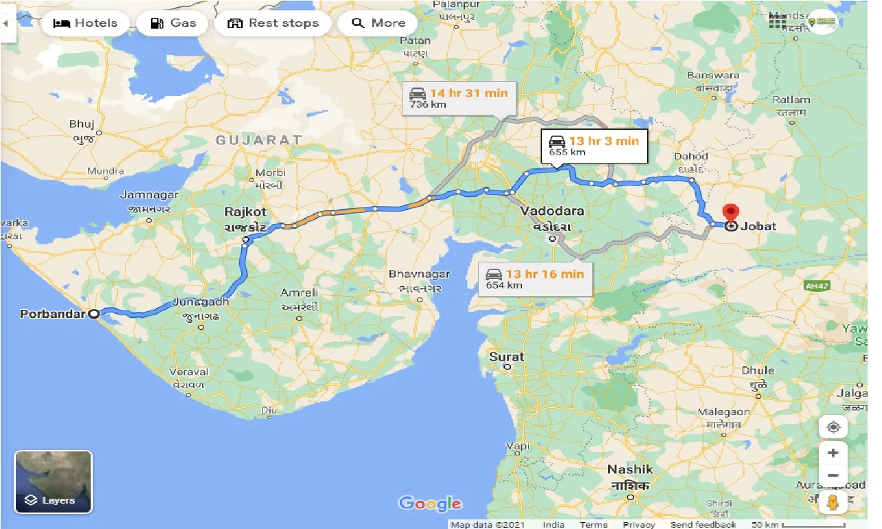 porbandar-to-jobat-taxi
