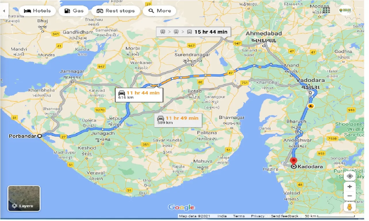 porbandar-to-kadodara-taxi