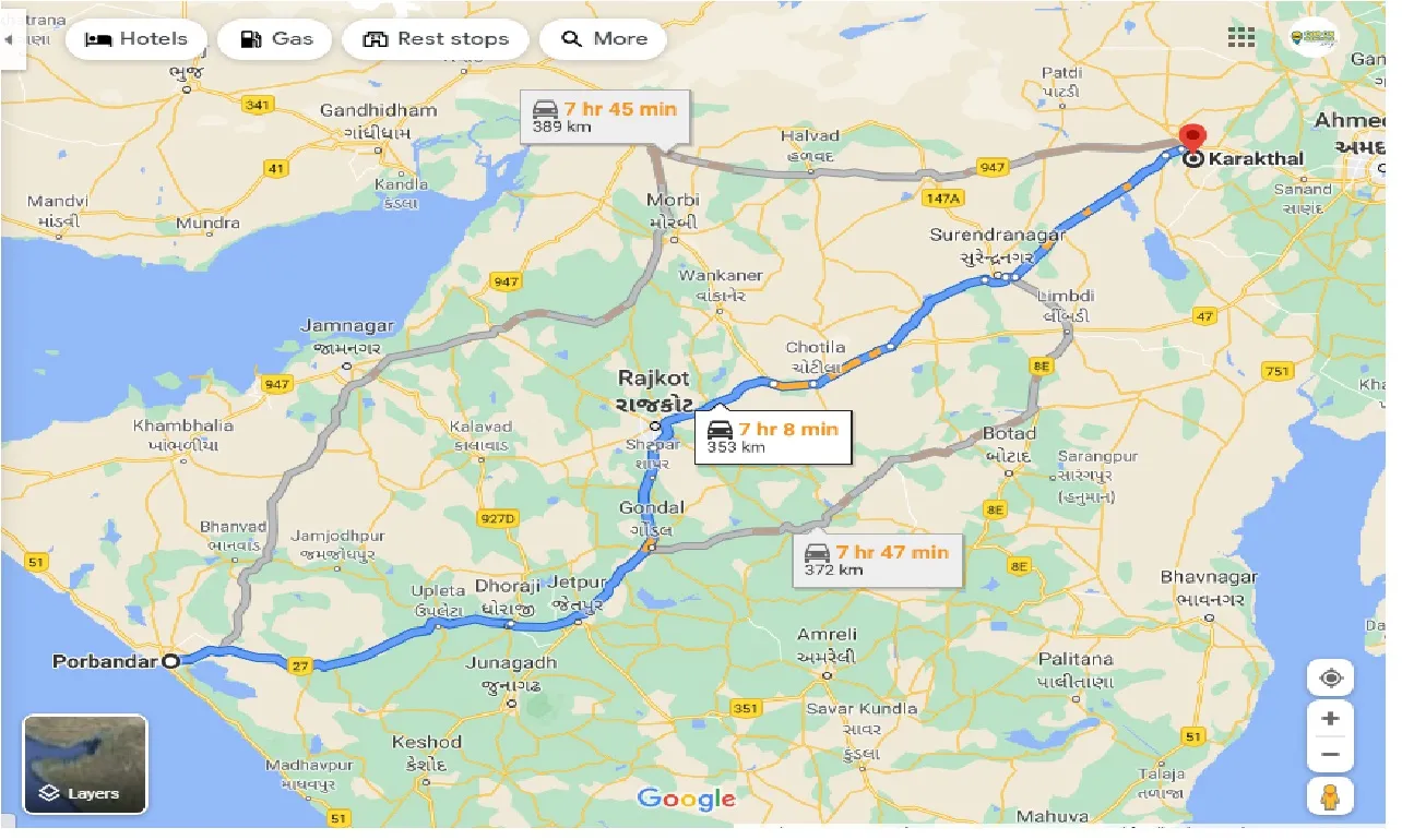 porbandar-to-karakthal-taxi