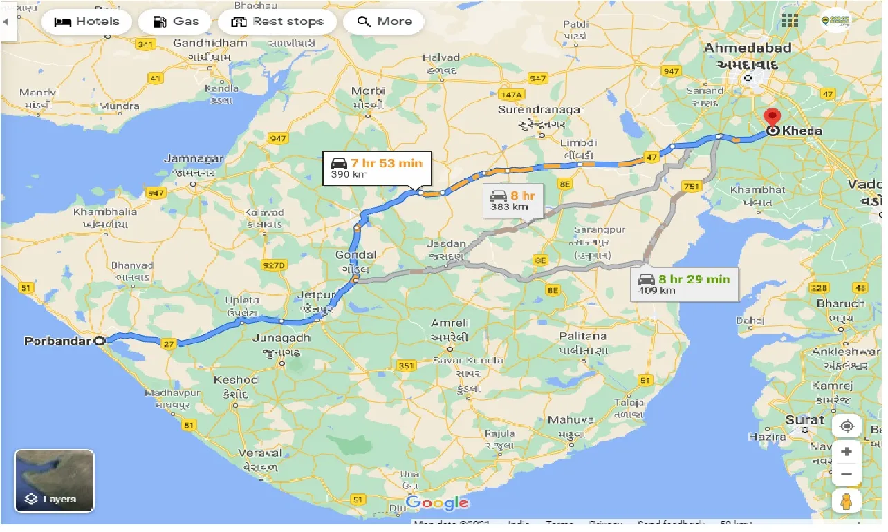 porbandar-to-kheda-taxi