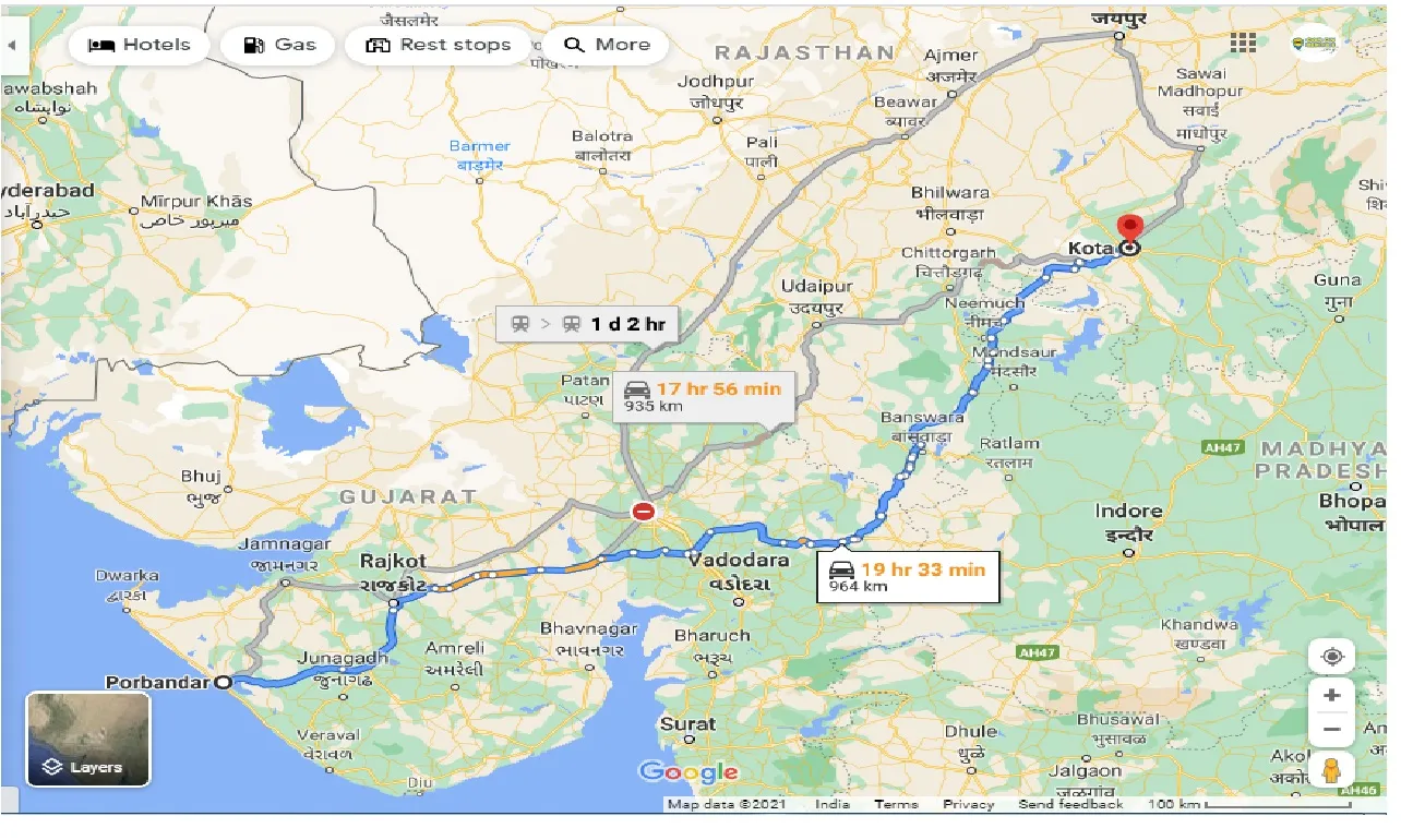 porbandar-to-kota-one-way