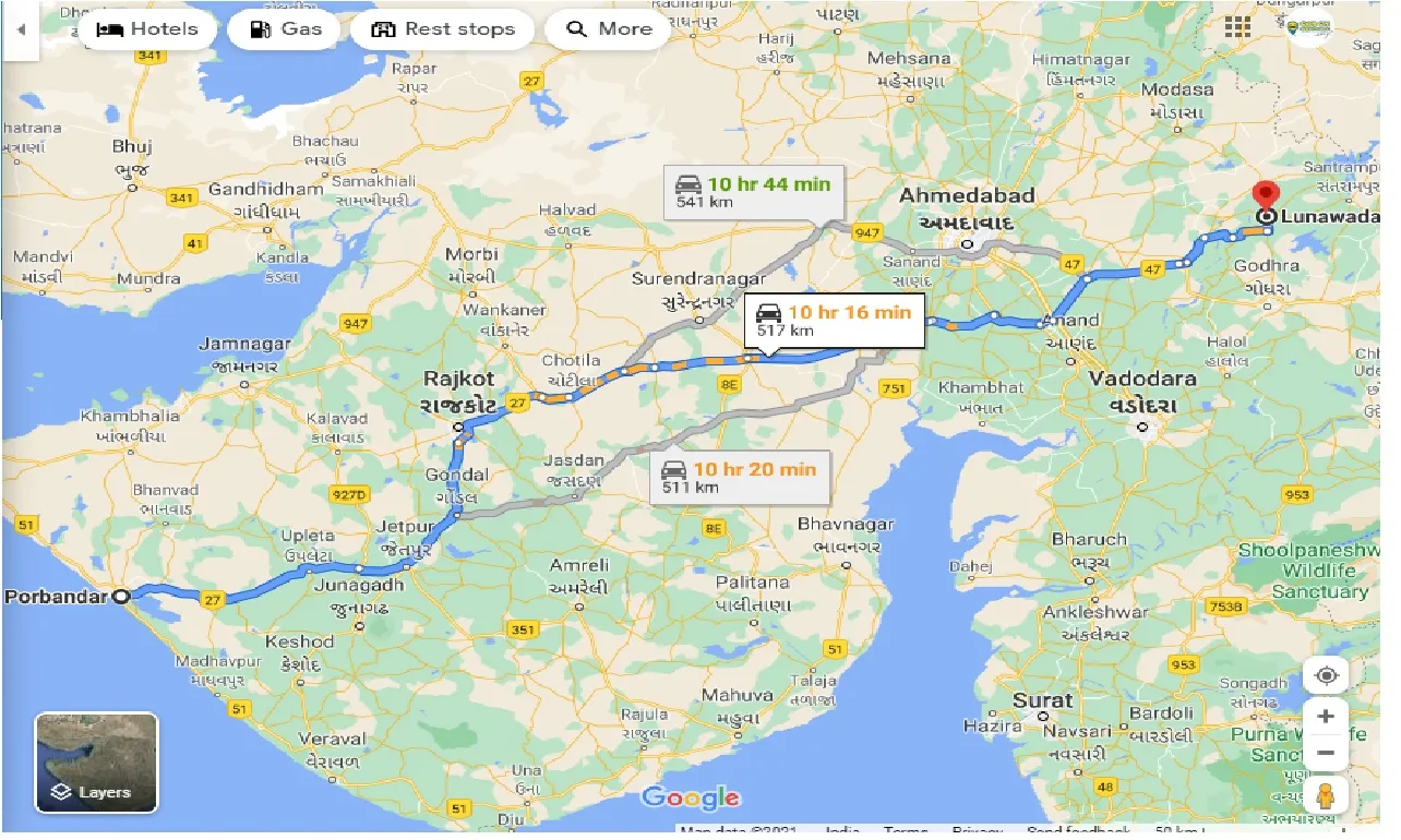 porbandar-to-lunawada-one-way