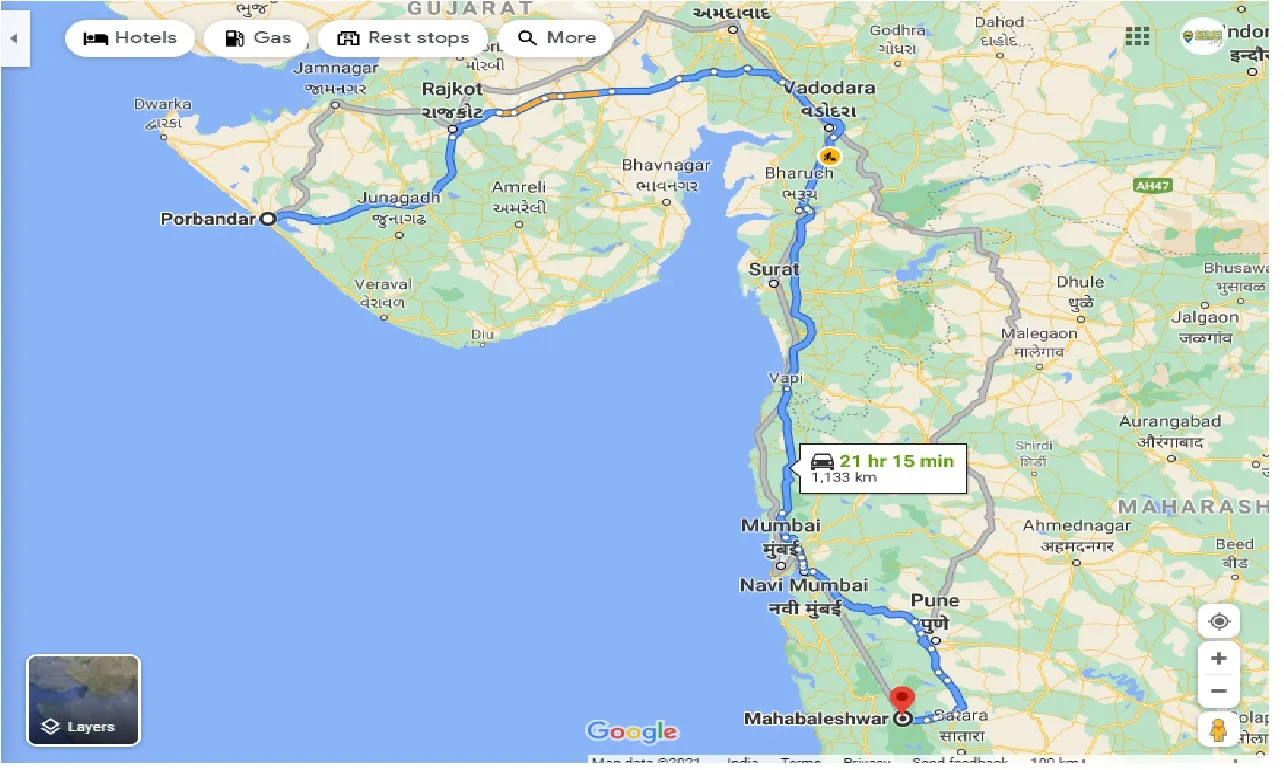 porbandar-to-mahabaleshwar-one-way