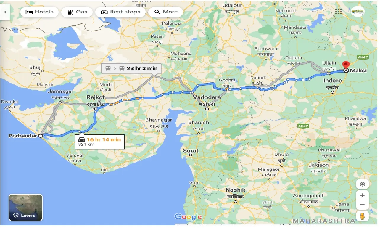 porbandar-to-maksi-one-way
