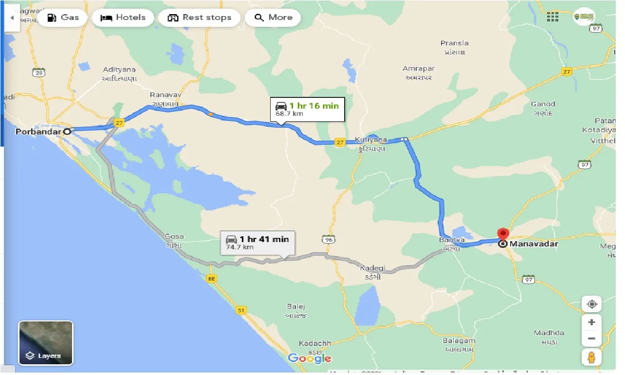 porbandar-to-manavadar-one-way