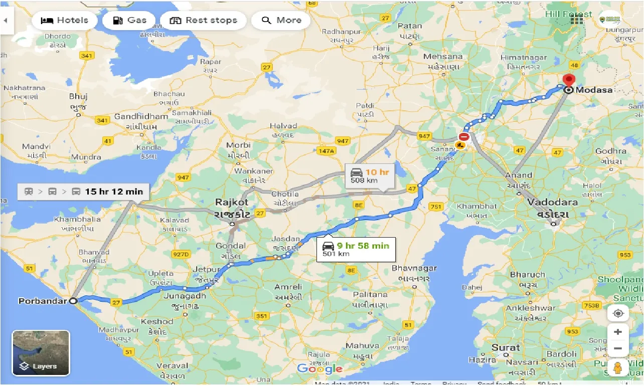 porbandar-to-modasa-taxi