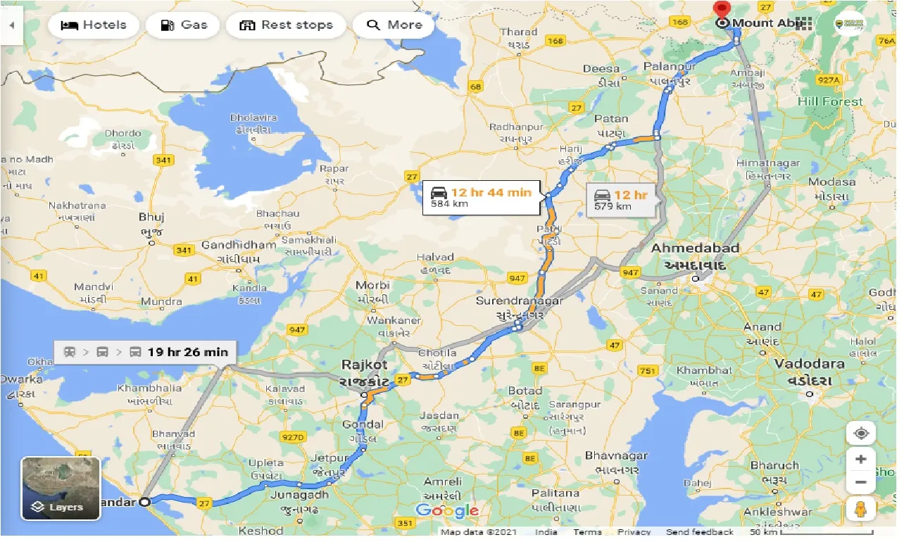 porbandar-to-mount-abu-taxi