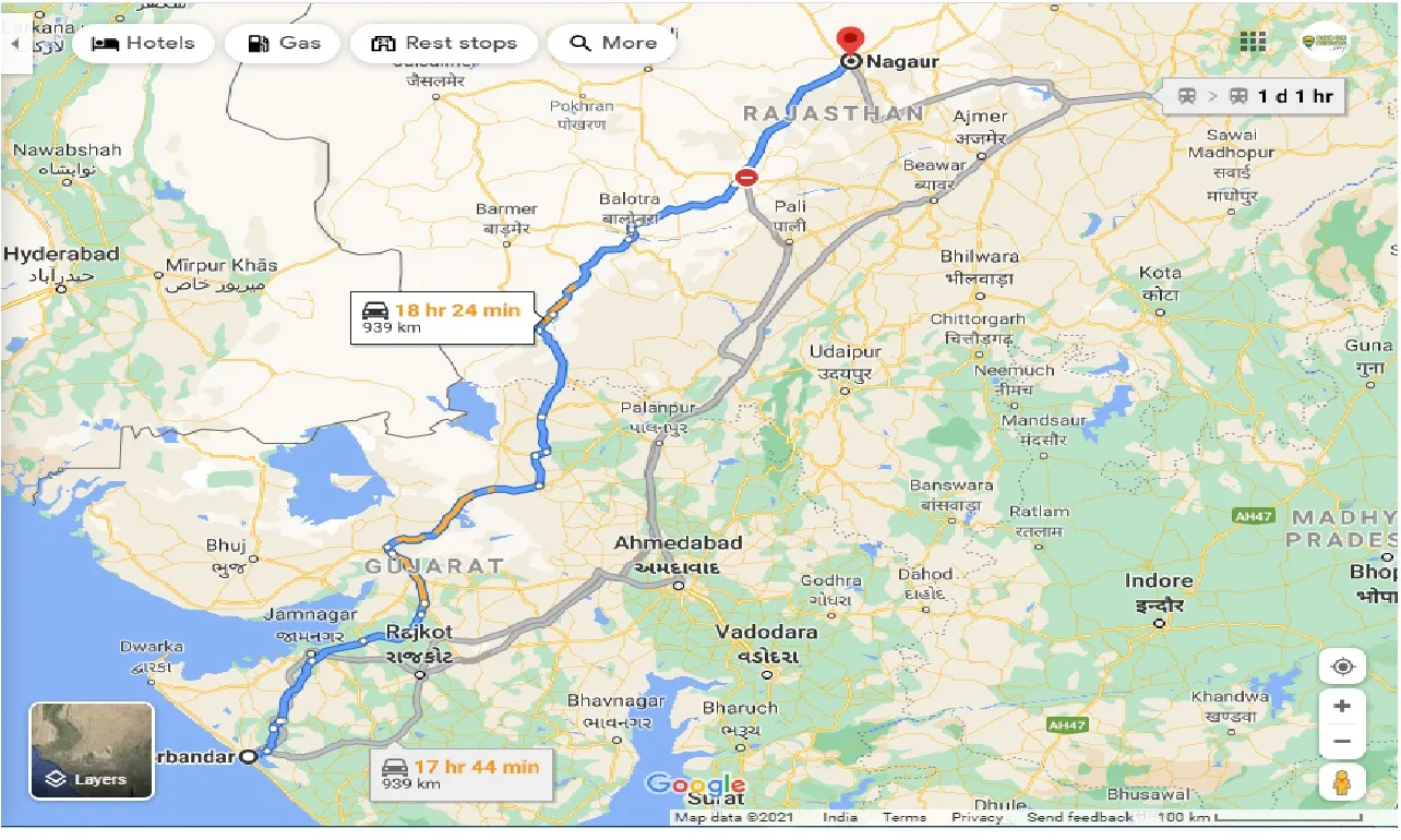 porbandar-to-nagaur-taxi