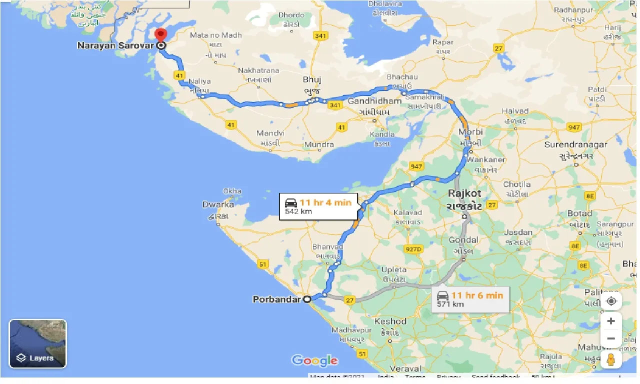 porbandar-to-narayan-sarovar-one-way